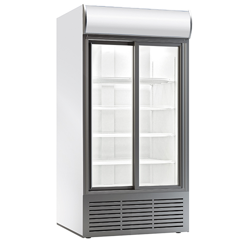 Armário frigorífico expositor duplo com display 0 / +10 ºC, 1068 l