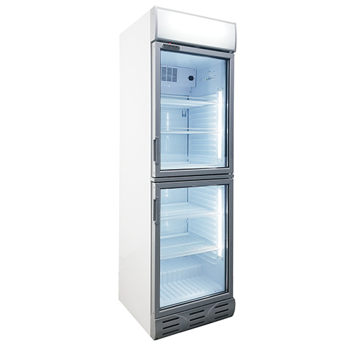 Armário frigorífico expositor com display e duas meias portas 0 /+10 ºC, 382 l