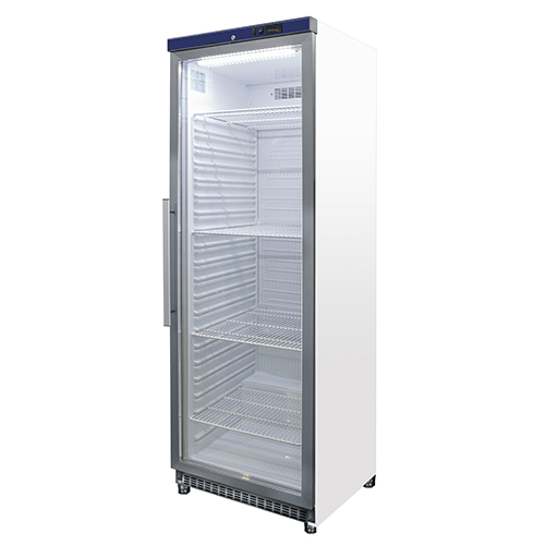 Armario frigorífico de conservación com puerta de cristal, 396 l - blanco