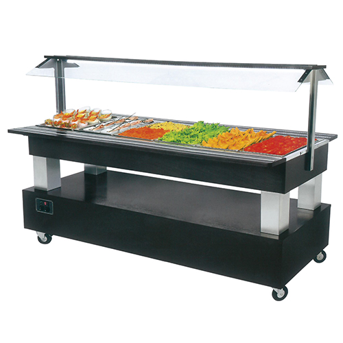 Buffet with static cooling, 6x GN 1/1