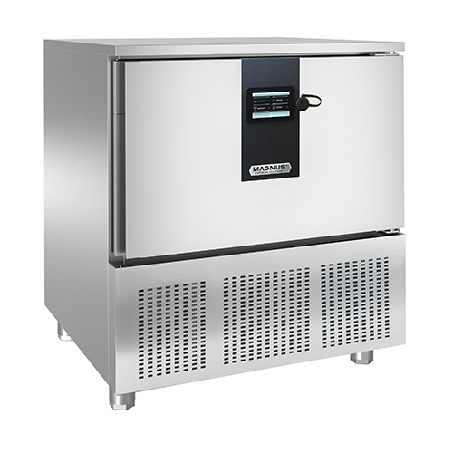 Abatedor de temperatura 5x GN1/1 e 600x400 mm com controlo tátil, condensação a ar