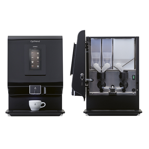 Máquina automática com 3 depósitos para produtos instantâneos
