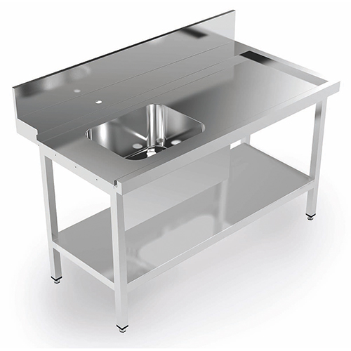 Pre-wash table with sink on left, LPH 1200x780x850 mm