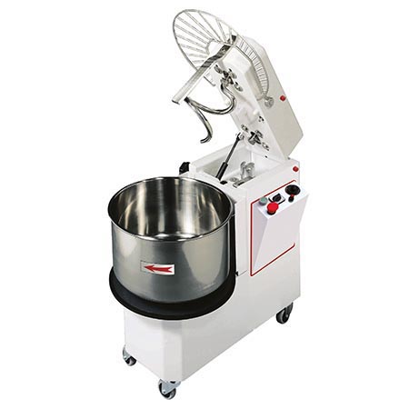 Dough spiral mixer with rising top and extractible bowl, 33 l / 25 kg