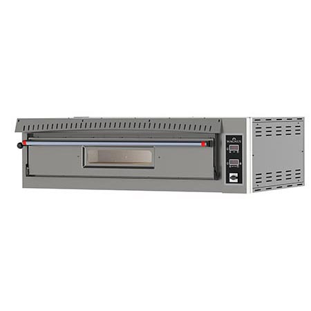 Electric pizza oven with full refractory stone chamber, 1 chamber 1020x1035x135 mm - digital