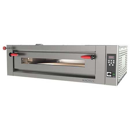 Electric pizza oven with full refractory stone chamber, 1 chamber 670x1035x150 mm - digital