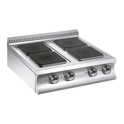 Electric stove with 4 square plates (4x 300x300 mm), TOP