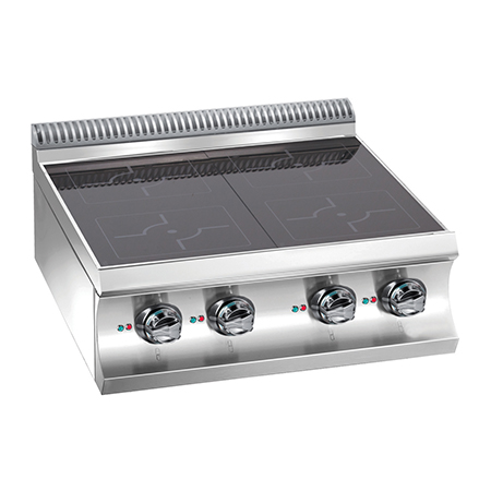 Induction stove with 4 inductors, TOP