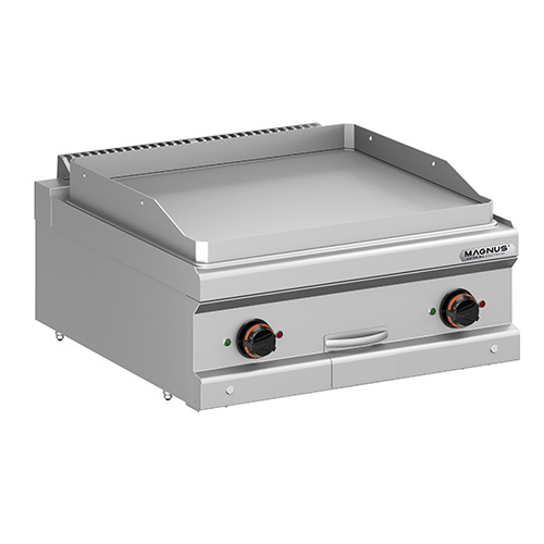 Electric fry-top, smooth plate 650x570 mm, countertop
