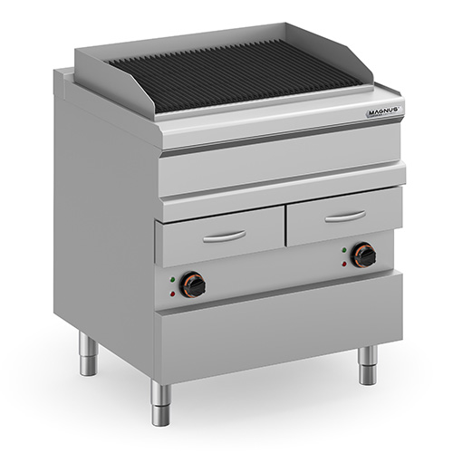 Electric water grill, free standing