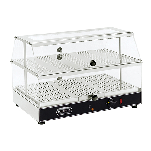 Counter top heated double display, 2x GN1/1