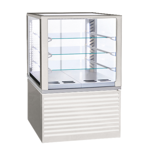 Refrigerated display showcase, 2x GN1/1, 3 shelves - White