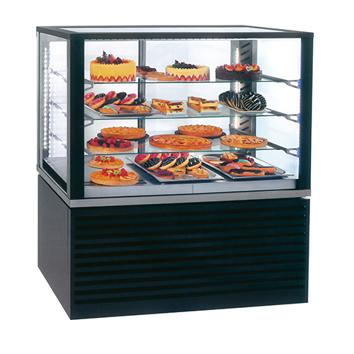 Refrigerated display showcase, 3x GN1/1, 3 shelves - Black