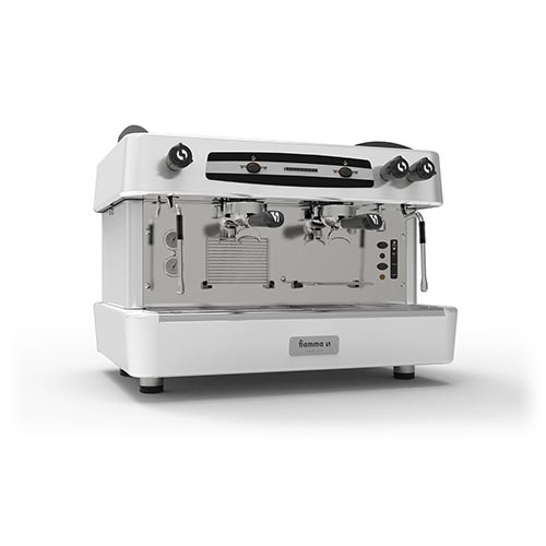 Semi-automatic espresso coffee machine, 2 groups - white