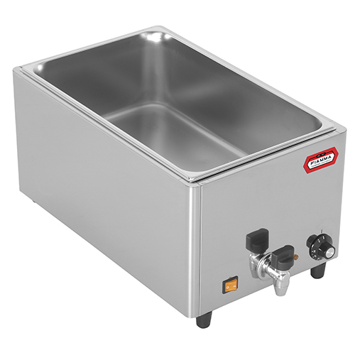 Electric bain-marie with tap, GN1/1