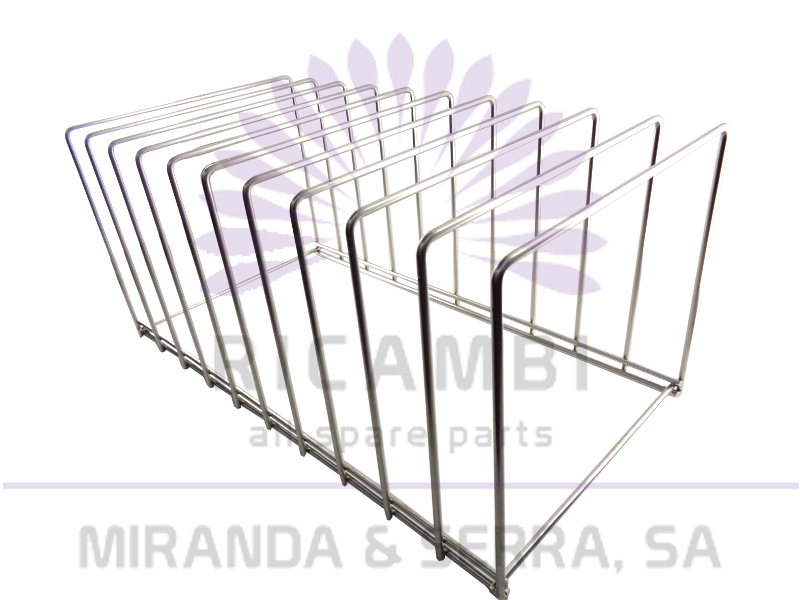 Stainless steel rack for 10 trays for AU55.65 and AU55.80, 260x430x250mm