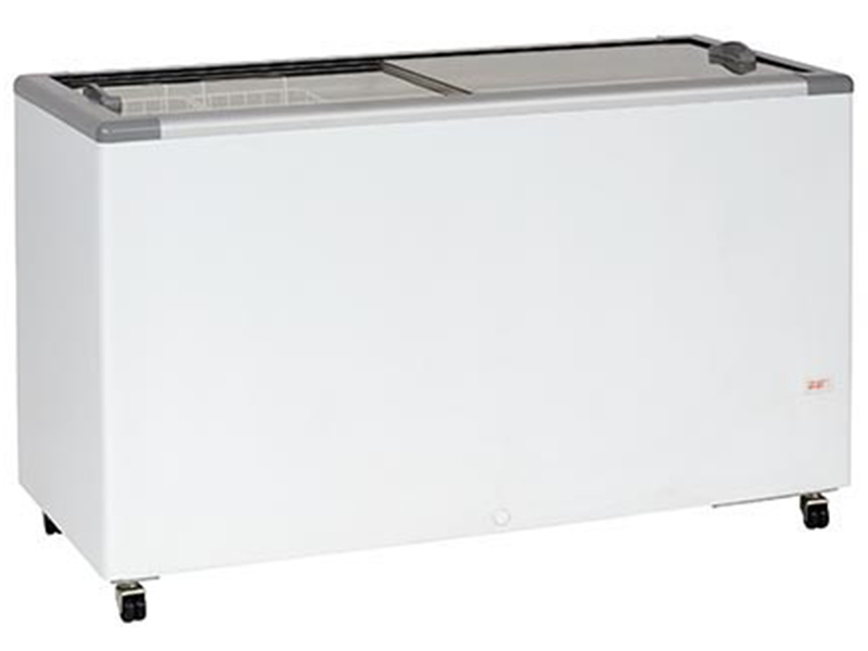 Chest freezer with sliding glass lids, 493 l