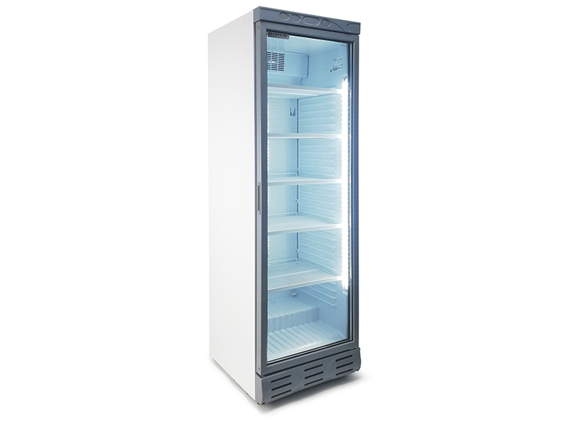 Armario frigorífico expositor con termostato digital Danfoss 0/+10ºC, 382 l