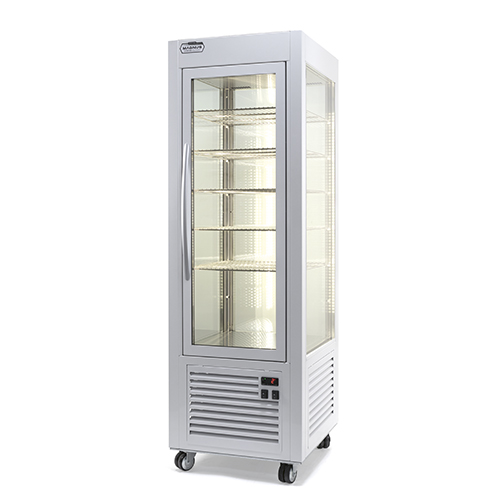 Armario frigorífico panorámico, 360 l - Blanco