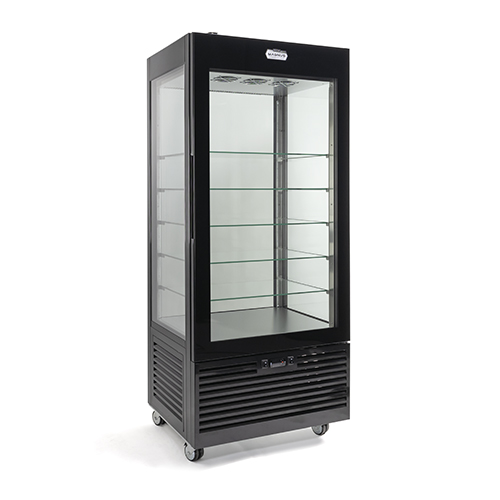 Armário panorâmico refrigerado, 480 l - Preto