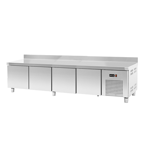 Base refrigerada para linha queima com 4 gavetões, 167 l