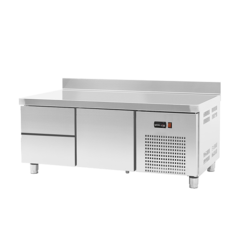 Base refrigerada para linha queima com 1 kit de 2 gavetas e 1 gavetão, 74 l