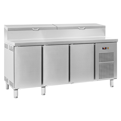 Bancada refrigerada para preparação de sanduíches e saladas, 428 l