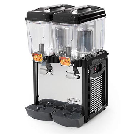 Refrigerated drink dispenser, 2x12 l