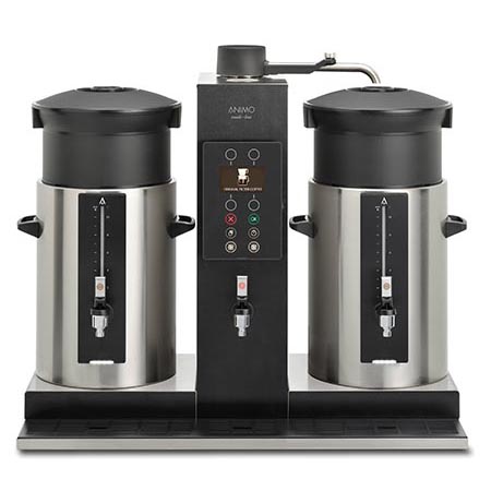 Cafetera de filtro 30 l con dispensador de agua caliente y 2 contenedores