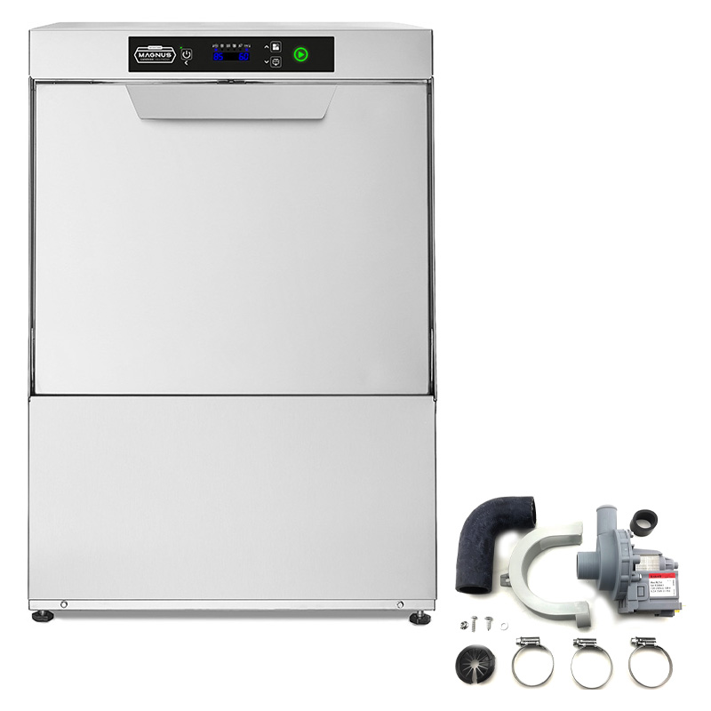 Lavavasos con bomba de desagüe, cesta 400x400 mm