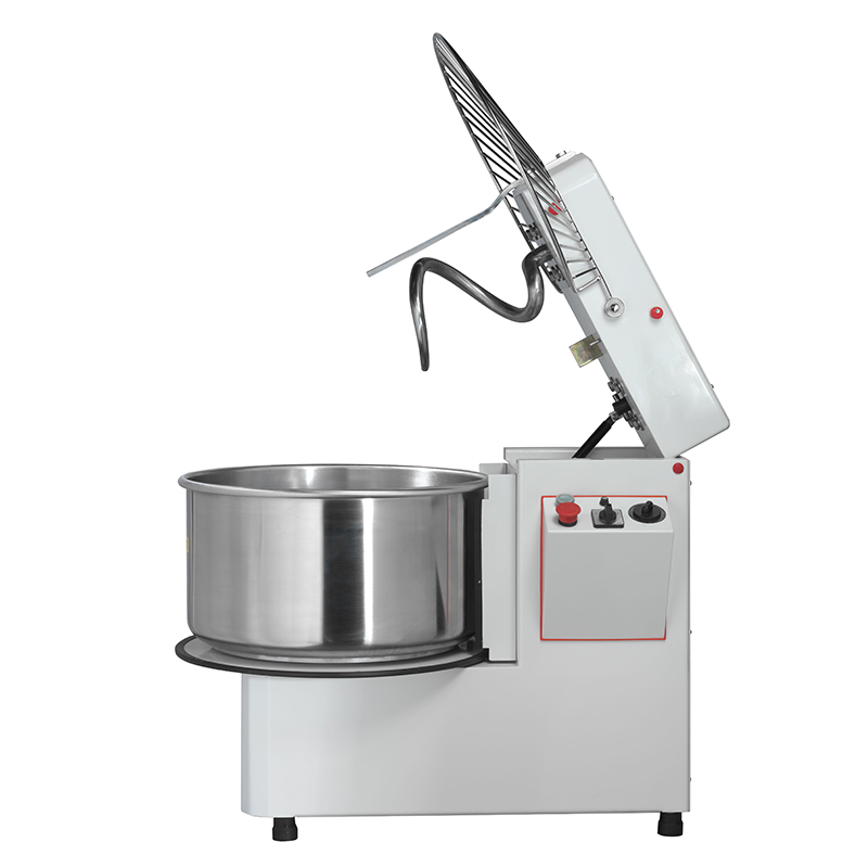 Amasadora espiral con cabeza abatible, cuba extraible y velocidad variable, 53 l / 44 kg