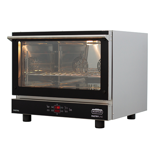 Horno convector eléctrico programable para pastelaría con humidificador, 4x 600x400 mm