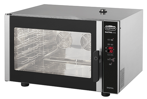 Horno convector eléctrico programable con humidificador y inversión de marcha, 4x GN1/1 y 60x40