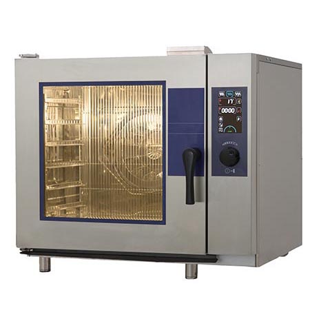 Forno convetor misto elétrico com caldeira, 6 GN1/1