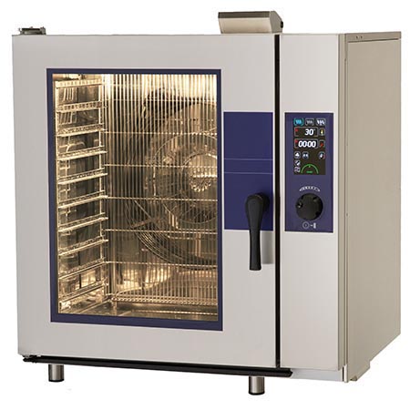 Forno convetor misto elétrico com caldeira, 10 GN1/1