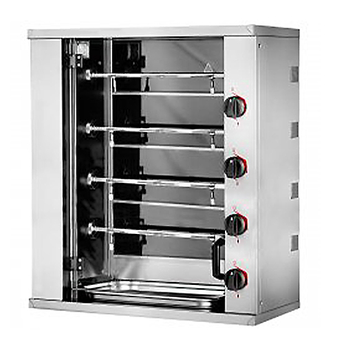 Compact electric chickens roaster - 4 spits