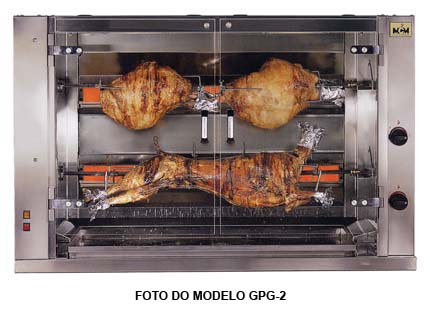 Asador de grandes piezas eléctrico - 2 espetos