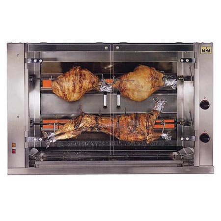 Gas large pieces roaster - 2 spits