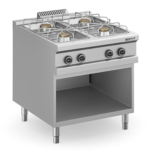 Cocina a gas con 4 quemadores, mueble