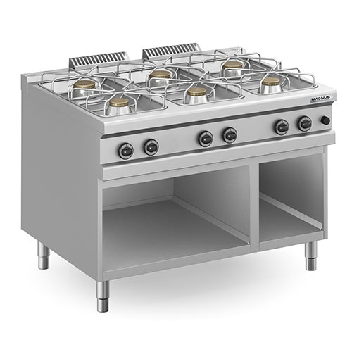 6 Burners gas stove, free standing