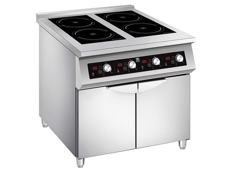 Cocina de inducción independiente con 4 zonas, mueble