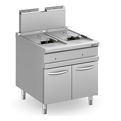 Gas fryer 18+18 l, free standing