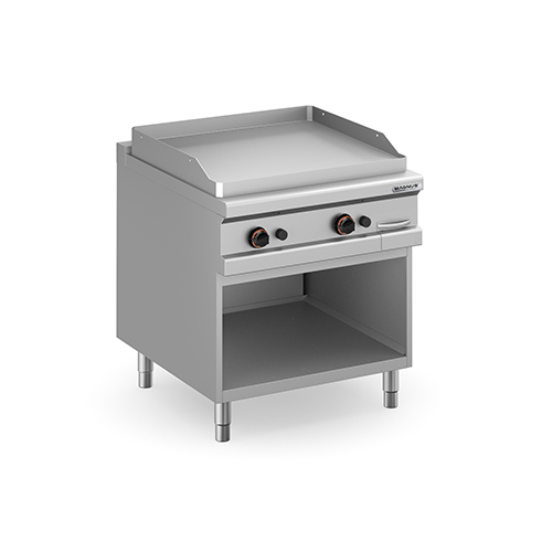 Fry-top a gas, plancha lisa 780x720 mm, mueble