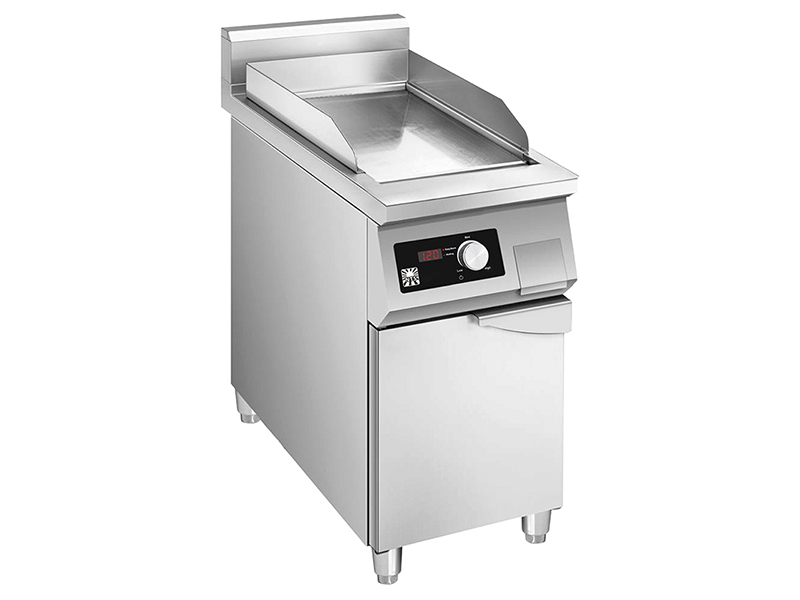 Fry-top de indução com placa lisa 320x460 mm, móvel