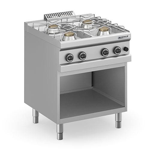 Cocina a gas con 4 quemadores, mueble