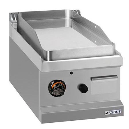 Fry top a gas, plancha lisa 350x570 mm, sobremesa