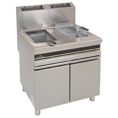 Gas standing fryer, 15+15 l