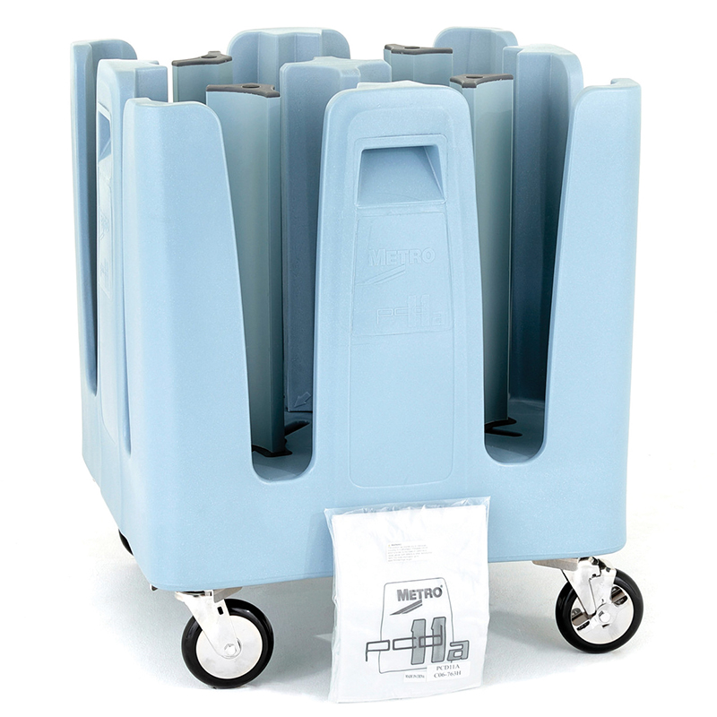 Carro para platos con columnas ajustables