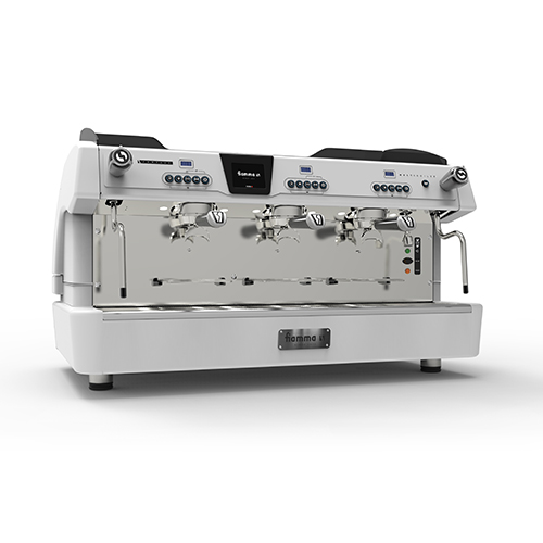 Máquina de café expresso automática, 3 grupos - blanco