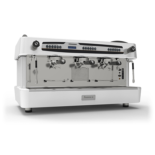 Máquina de café expresso automática, 3 grupos - blanca